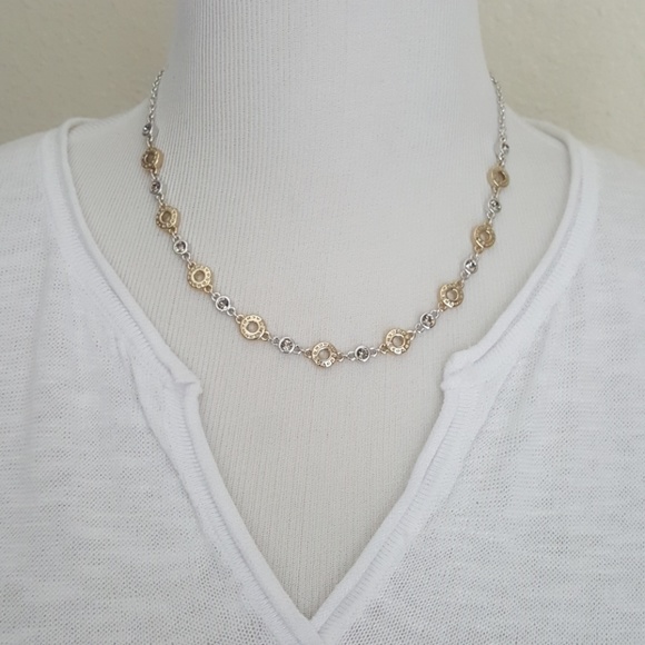 New Coach Two Tone Open Circle Necklaces - Picture 3 of 6